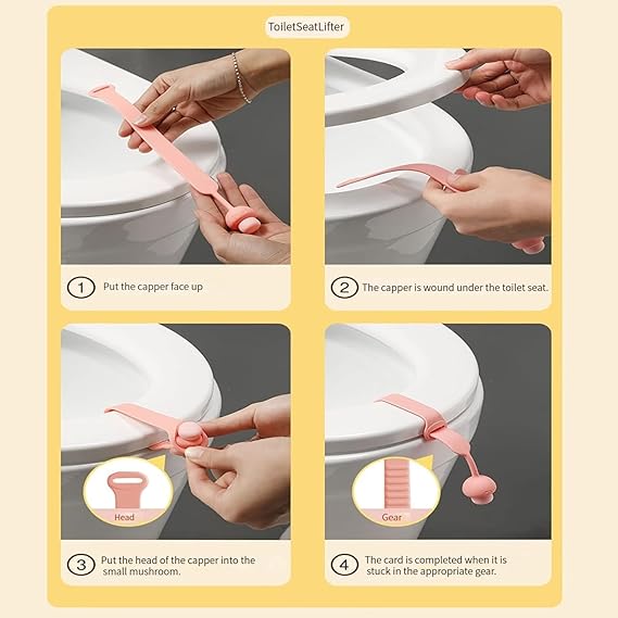 Silicone Toilet Seat Lifter Pack of 4