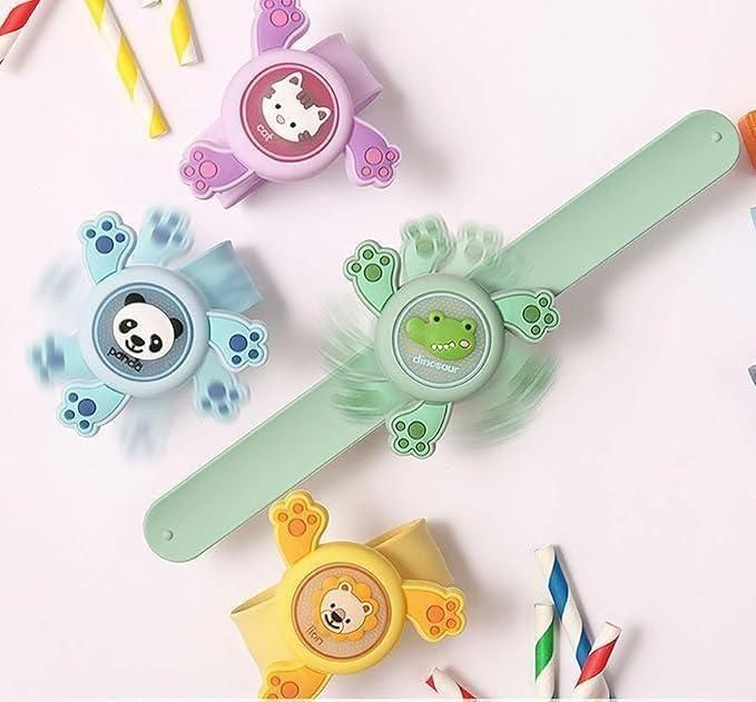 LED Light Spinning Slap Band Cartoon Bracelet