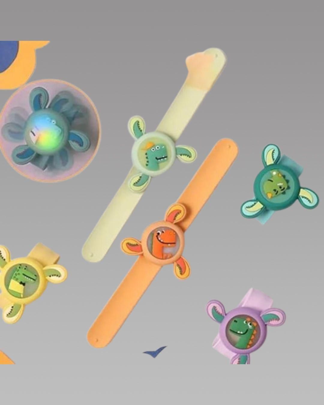 LED Light Spinning Slap Band Cartoon Bracelet